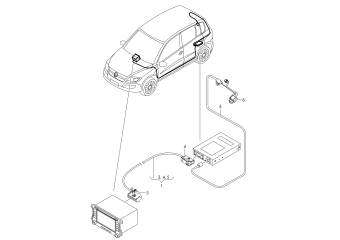 Adapter cable loom for vehicles with reversing camera system