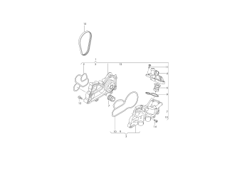 Coolant pump, coolant regulator 1.4ltr. petrol eng.+, CZDB, CZDA