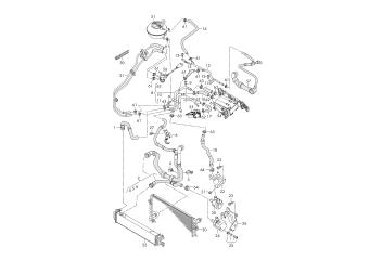 Coolant cooling system 2.0 ltr., right diesel eng.+, CUVE, CUVC, CUWA