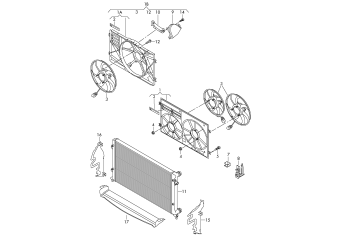 Fan ring, air guide 1.4ltr. petrol eng.+, CAVA, CAVD, CTHA, CTHD