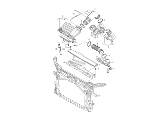 Air filter with connecting, parts 1.4ltr. petrol eng.+, PR-TL1