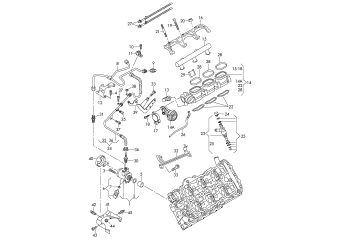 Fuel pump, fuel rail, injection valve 3.0ltr. petrol engine