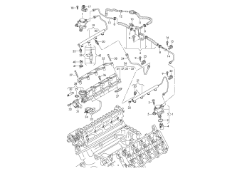 Fuel pump, fuel rail, injection valve 4.2 ltr. petrol engine