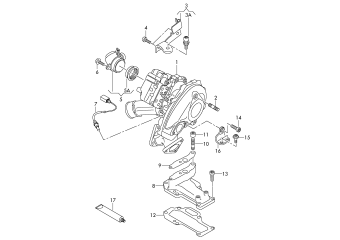 Exhaust gas turbocharger 3.0ltr. 6-cylinder+, diesel engine+, CJMA, CRCA, CNRB, CVWA, CVVA, CRCD