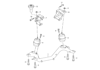 Securing parts for engine 3.0-4.2ltr. 6-,8-cyl., diesel engine+, CKDA, CNRB