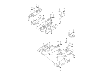 Exhaust manifolds 3.0ltr. 6-cylinder+, petrol engine+, CGEA, CGFA, CJTA, CYJA