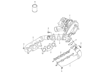Exhaust manifolds 3.0ltr. 6-cylinder+, diesel engine+, CJMA, CRCA, CRCD, CNRB, CVVA, CVWA