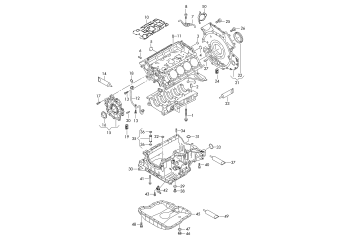 Crankcase, oil sump, sealing flange 4.2 ltr. 8-cylinder+, diesel engine+, CKDA