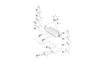 Intermediate pipe, rear silencer 3.0ltr. 6-cylinder+, diesel engine+, CVVA, CVWA