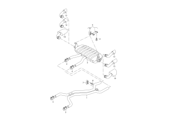 Intermediate pipe, rear silencer 4.2 ltr. 8-cylinder+, diesel engine+, CKDA