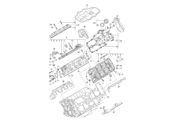 Cylinder head, cylinder head cover 3.0ltr. petrol engine+, CGEA, CGFA, CJTA, CYJA