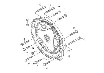 Transmission securing parts, 8-speed automatic gearbox for four-wheel drive NXN