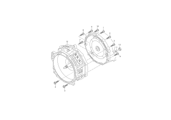Transmission securing parts, 8-speed automatic gearbox for four-wheel drive hybrid PXQ, QVZ, QGD
