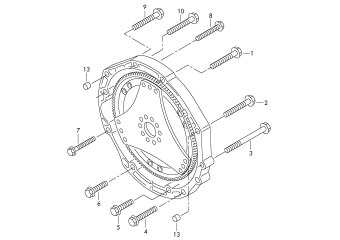 Transmission securing parts, 8-speed automatic gearbox for four-wheel drive NXQ