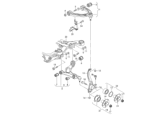 Wishbone, wheel bearing housing front CMTA, CGRA, CJTA, CYJA, CGEA, CGFA, CGNA