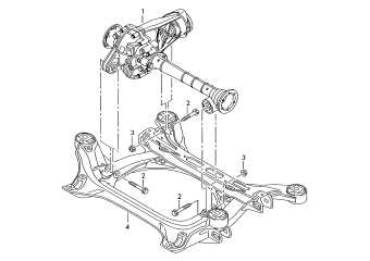 Final drive complete for 8-speed automatic gearbox for models with differential lock front rear CMTA, CGRA, CRCA, CVVA, CKDA