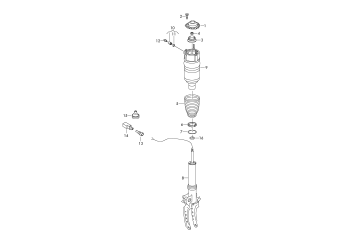 Individual parts for air suspension dampers PR-1BK, 1BY, 2MA