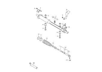 Steering gear, track rod 3.0ltr. diesel engine+, CJMA, CNRB, CRCA, CRCD, CVVA, CVWA