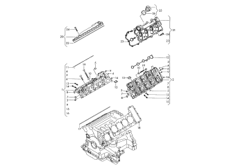 Cylinder head, cylinder head cover 4.2 ltr. petrol engine+, CGNA