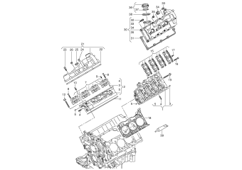 Cylinder head, cylinder head cover 3.0ltr. diesel engine+, CJMA, CNRB, CRCA, CRCD, CVVA, CVWA