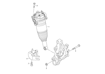 Gas strut rear PR-1BK, 1BY, 2MA