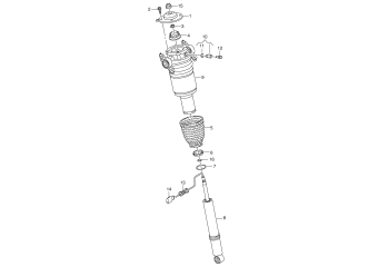Individual parts for air suspension dampers PR-1BK, 1BY, 2MA