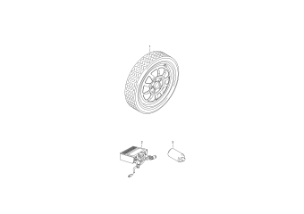 Aluminium rim with folding tyre emergency wheel