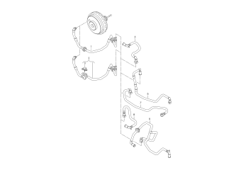 Vacuum hoses for brake servo rhd PR-0K0