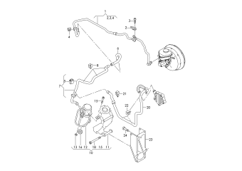 Vacuum hoses for brake servo PR-0K1