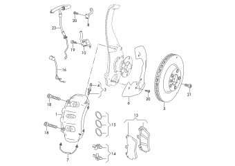 Disc brake for version: front, black PR-1LJ