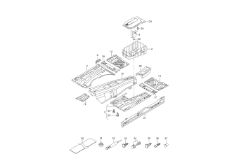Floor assembly front