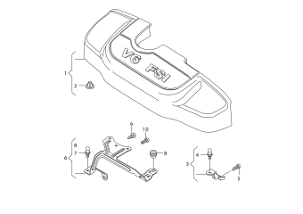 Cover for engine compartment 3.6ltr. petrol engine+, CGRA