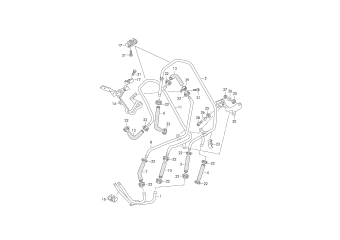 Heater, coolant hoses and pipes 3.6ltr. 6-cylinder+, petrol engine+, PR-DC1+, 9AH+9M0
