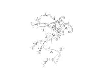 Heater, coolant hoses and pipes PR-9AD+9M5