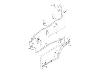 Coolant pipe for vehicles with 2nd heat exchanger, refrigerant line for vehicles with 2nd evaporator PR-9AH