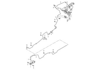 Fuel metering pump, fuel line for vehicles with auxiliary heater for models with supplementary, heater