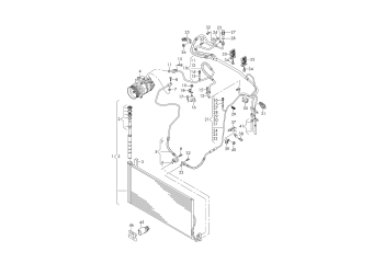 Refrigerant circuit a/c condenser with dryer 4.2 ltr. 8-cylinder+, diesel engine