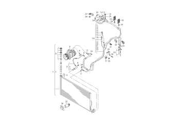 Refrigerant circuit a/c condenser with fluid reservoir 4.2 ltr. 8-cylinder+, petrol engine