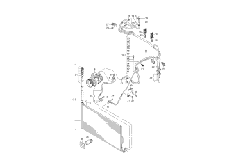 Refrigerant circuit a/c condenser with fluid reservoir 3.0ltr. 6-cylinder+, diesel engine