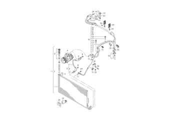 Refrigerant circuit a/c condenser with fluid reservoir 3.0ltr. 6-cylinder+, petrol engine+, PR-D09, D12