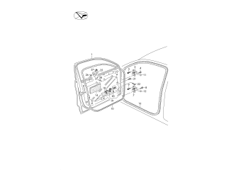 Doors, door hinge, door seal front