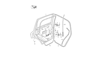 Doors, door hinge, door seal rear