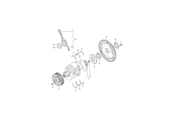 Crankshaft, conrod, bearings 3.0ltr. petrol engine+, CJTA, CYJA
