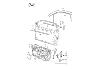 Window regulator, window guide front