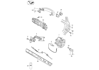 Door lock, inner actuator, door handle exterior rear