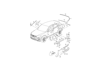 Cover trim, protective strip for door, sill trim strip
