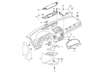 Dashboard fittings upper