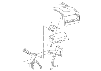 Airbag unit passenger side