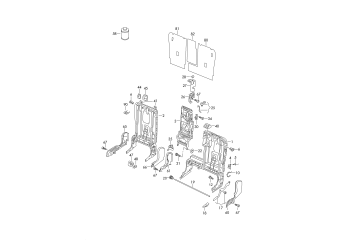 Backrest, split rear 