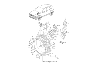 Traction motor for elec. drive hybrid